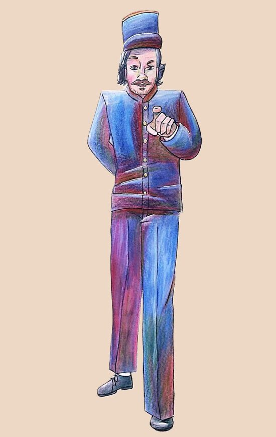 Personnage / crayons de couleurs
